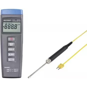 VOLTCRAFT K101 + TP 207 przyrząd do pomiaru temperatury -200 do +1370 °C Sonda typu K
