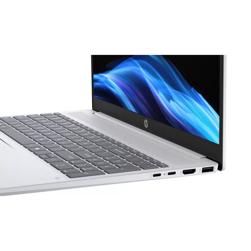 Laptop HP OmniBook 5 AI 16-ag1216nw — Ryzen AI 5 340, 16 cali 2K OLED, 32 GB RAM, 512 GB SSD, Windows 11 Home, Glacier srebrny