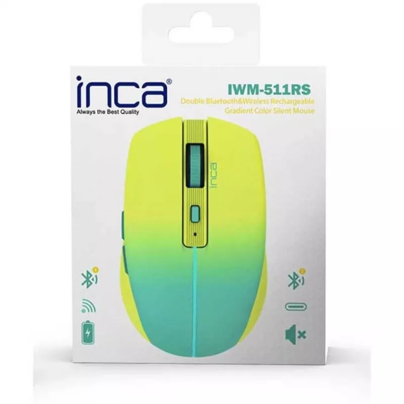 Mysz Cian Technology GmbH INCA IWM-511RS Blt+Wrls RGB kolor bazowy żółty