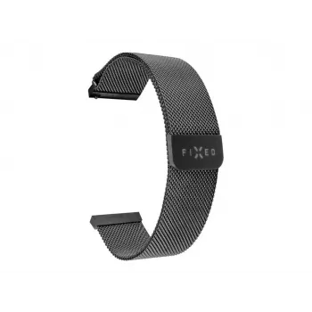 Siateczkowy pasek do smartwatcha FIXED FIXMEST-22MM-BK Szybkie rozłączenie 22 mm Czarny