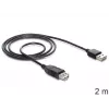 Kabel USB DeLOCK EASY-USB 2.0-A 2m Czarny