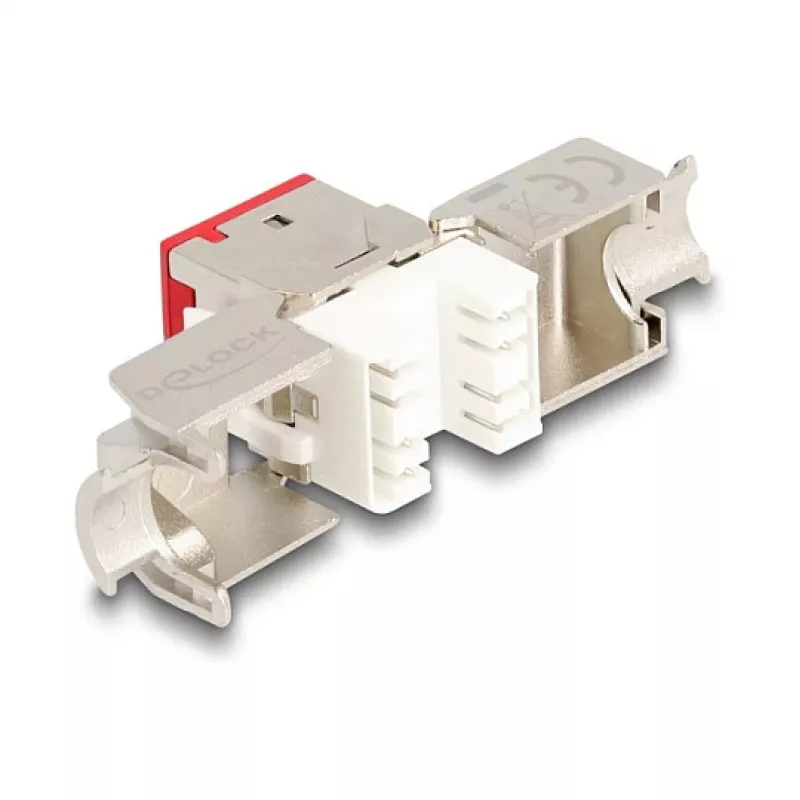 Moduł keystone DeLOCK 88115 Płaski Czerwony RJ-45 10 szt.