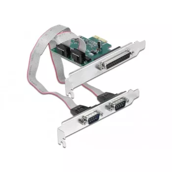 DeLOCK - Adapter Parallel/Serial - PCIe 1,1 Low-Profile - parallel x 1 + Serial x 2 (90413)