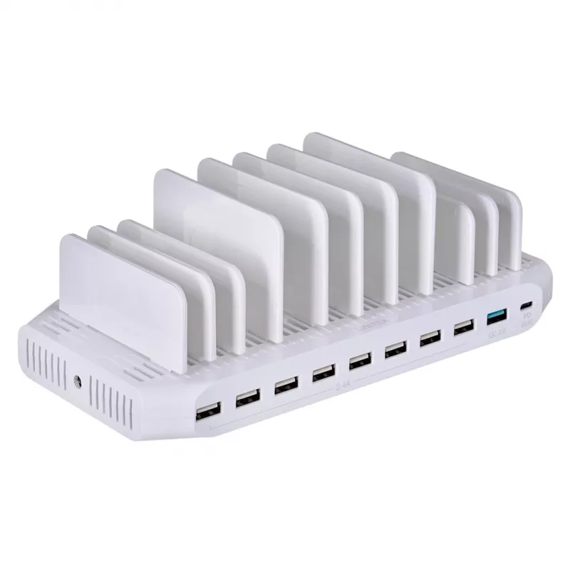 UNITEK Y-2190 Stacja ładująca organizer wolnostojący biały