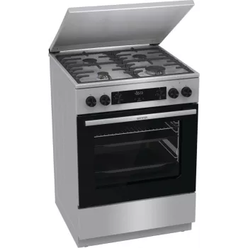 Gorenje GKS6C71XF Wolnostojąca kuchenka z piekarnikiem Srebrna