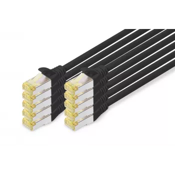 Kabel sieciowy Digitus CAT 6A S/FTP RJ-45 0,25 m czarny