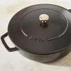 Patelnia do smażenia ZWILLING STAUB BRAISERS okrągła 28 cm, czarna, dno Ø 22,2 cm