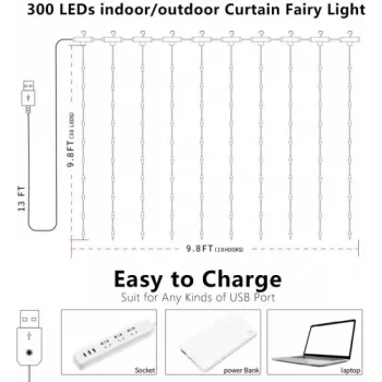 Taśma LED OEM X0013lX27J — 300 diod LED, ciepła biel