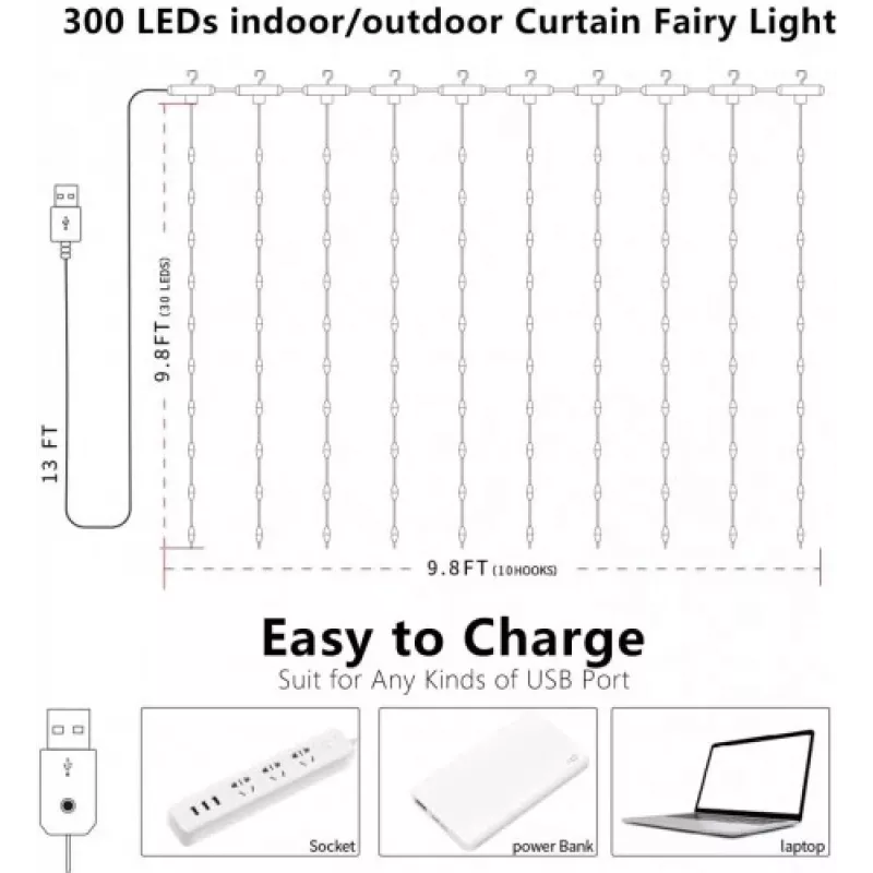Taśma LED OEM X0013lX27J — 300 diod LED, ciepła biel