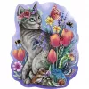 Drewniane puzzle Wiosenny kot (150 elementów)