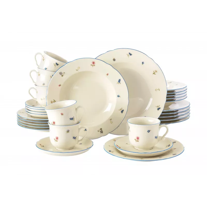 Zestaw obiadowy SELECT Marie-Luise Streublume dla 6 osób, model 001.763364, serwis porcelanowy