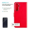 Skórzany futerał książkowy FIXED do Samsung Galaxy A36 5G — czerwony, ochrona przodu i tyłu, precyzyjne wycięcia