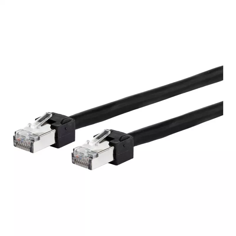 METZ CONNECT Ultraflex500 - Kabel krosowy - RJ-45 (M) do RJ-45 (M) - 2,0 m - 6,4 mm - SFTP, PiMF - CAT 6 - Ekranowany, Bezhalogenowy - Czarny (13084V2000-E)