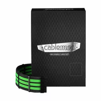 CableMod C-Series PRO ModMesh 12VHPWR kabel Kit dla Corsair RM, RMi, RMx (Czarny Label) - czarny/jasnozielony