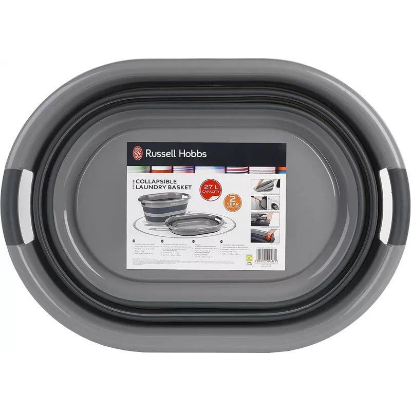 Kosz na pranie Russell Hobbs LA053879GRYFEU7 27 l składany