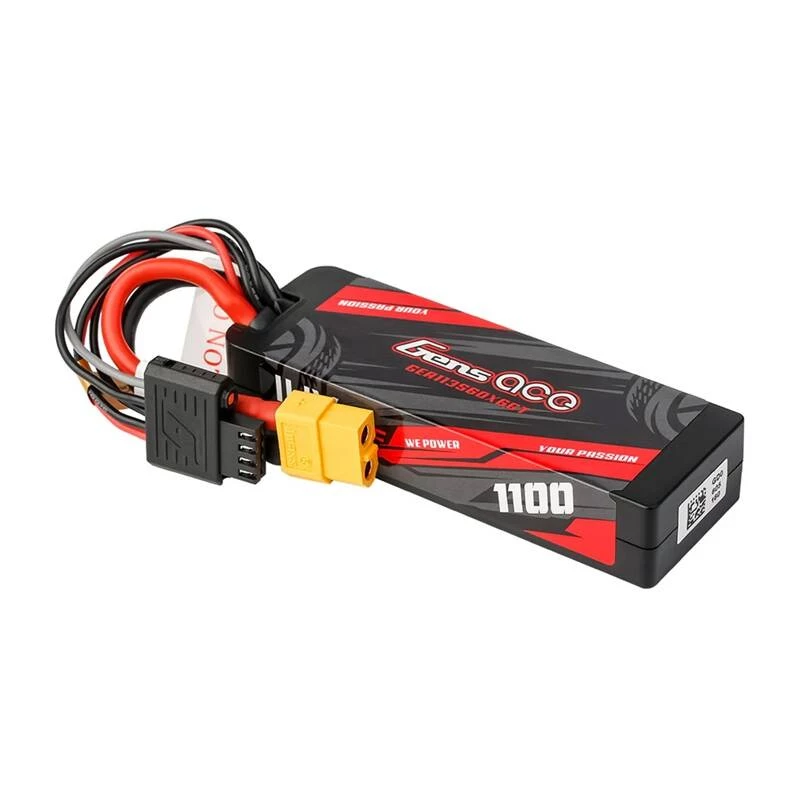 Akumulator LiPo Gens ace G-Tech 1100mAh 11.1V 3S1P 60C GRP-76 Hardcase z wtykiem XT60