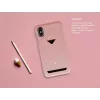 Card Slot Back Shell VixFox do iPhone X/XS — różowe etui ochronne z kieszonką na karty