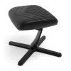 Podnóżek noblechairs NBL-FR-RL-BLK — czarny, skóra naturalna, rama aluminiowa, 490×400×450 mm, regulacja kąta nachylenia 0–45°