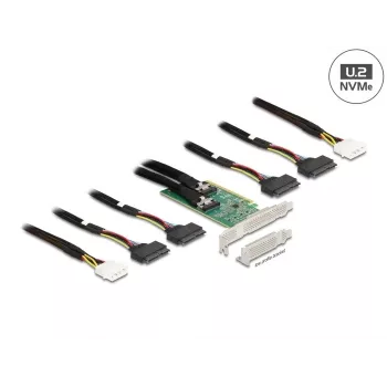 Karta DeLOCK PCI Express 4.0 x16 na 4 x SFF-8639 NVMe - Bifurkacja - Niski profil