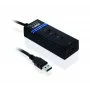 Koncentrator USB 3.2 Gen 1 Type-A 4-portowy IBOX IUH3FB, 5000 Mbit/s, czarny, kabel 0.5 m