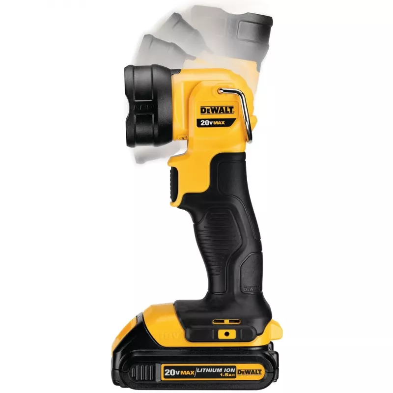 Dewalt 18V XR Li-Ion Cordless LED Pivot Torch - Bare Unit