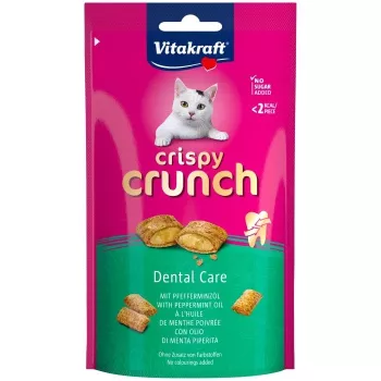 Przysmak dentystyczny dla kota Vitakraft Crispy Crunch Dental 60 g — chrupiący przysmak dentystyczny dla kota