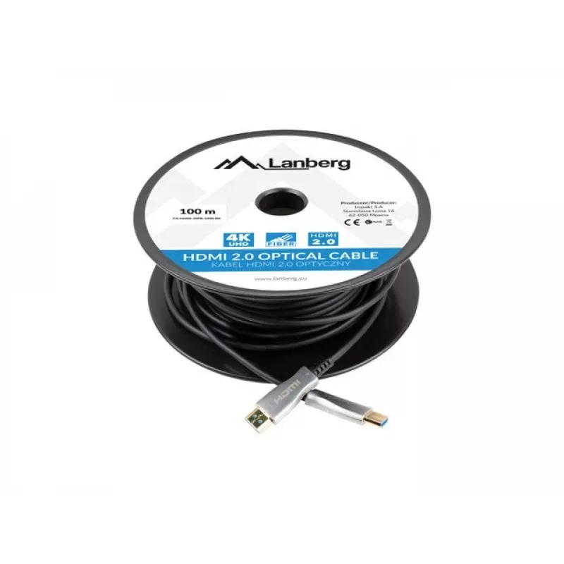 Kabel HDMI Lanberg CA-HDMI-20FB-1000-BK 100m