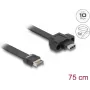 Kabel płaski DeLOCK USB Typ‑E Key A 20‑pin męski do USB Typ‑C żeński 75 cm