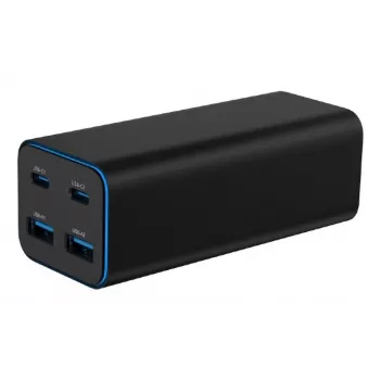 Ładowarka Gembird TA-UC-2A2C-PD100-01-BK do laptopa, smartfona, czarna, AC, szybkie ładowanie, do użytku wewnętrznego