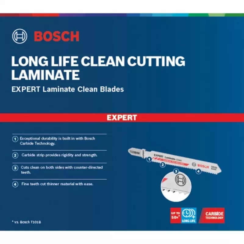 Brzytwa do wyrzynarki Bosch Laminate Clean 3 szt. Węglik 1,5 cm