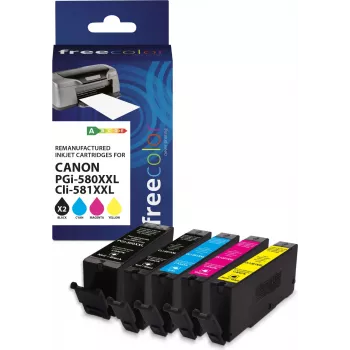 Cartridge Freecolor Canon PGI-580XXL Czarny+CLI-581XXL BK/C/M/Y