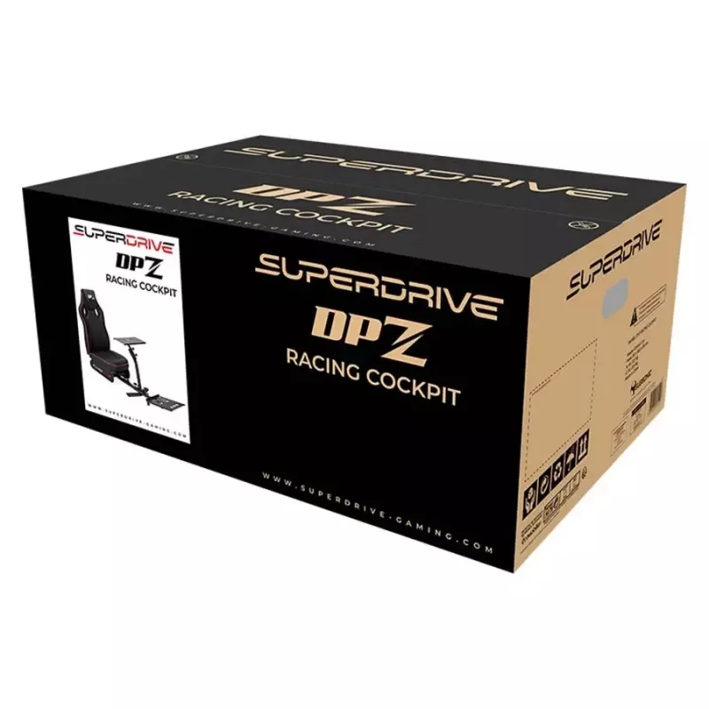 Kokpit wyścigowy Subsonic SA5681 Czarny Czerwony Skóra ekologiczna Siatka Metal