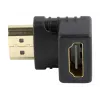 Zmieniacz płci HDMI GEMBIRD A-HDMI90-FML, HDMI na HDMI, adapter kątowy 90°, czarny