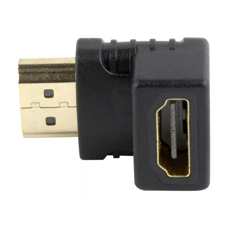 Zmieniacz płci HDMI GEMBIRD A-HDMI90-FML, HDMI na HDMI, adapter kątowy 90°, czarny