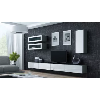Cama stojak TV VIGO 140 30/140/40 dąb sonoma/biały połysk