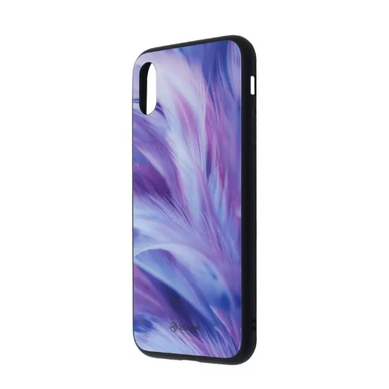Szkło ochronne Tellur Cover Glass print do iPhone XS z nadrukiem piór