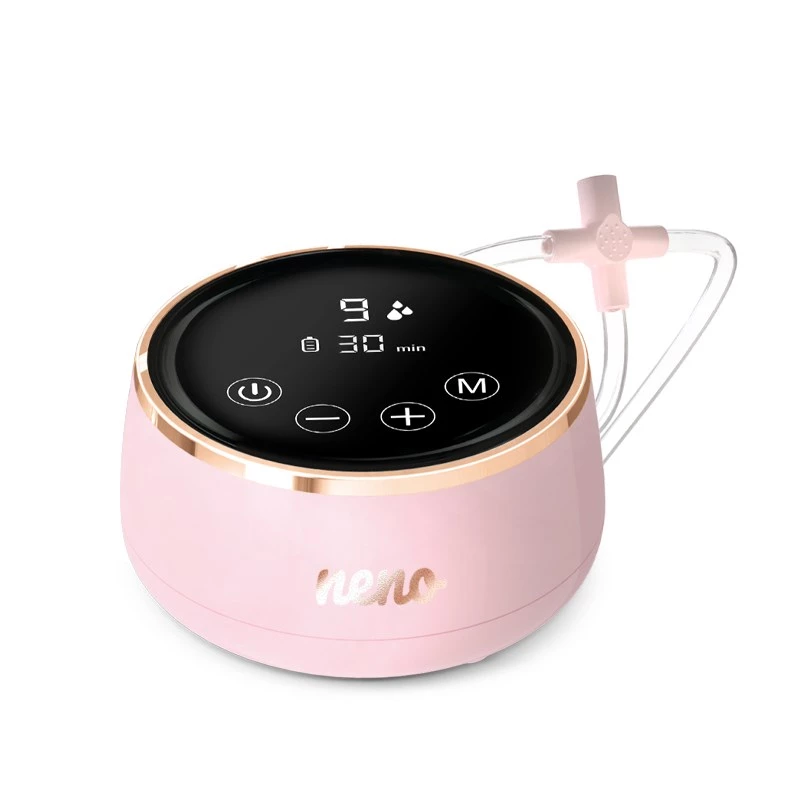 Elektryczny laktator neno Bella Twin — elektroniczny, butelki 150 ml, 6 poziomów stymulacji / 9 poziomów ssania, bateria litowo-jonowa USB, różowy/przezroczysty