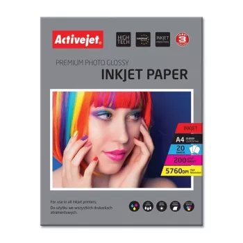 Papier fotograficzny błyszczący Activejet AP4-200G20 (A4; 20 szt.)