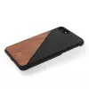 Ochronne etui z drewna i skóry Woodcessories EcoSplit do iPhone 7 Plus / 8 Plus — Orzech czarny