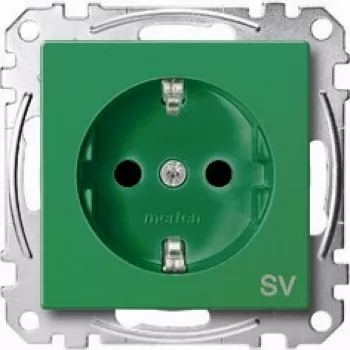 Gniazdo elektryczne Merten MEG2300-0304 zielone