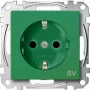 Gniazdo elektryczne Merten MEG2300-0304 zielone