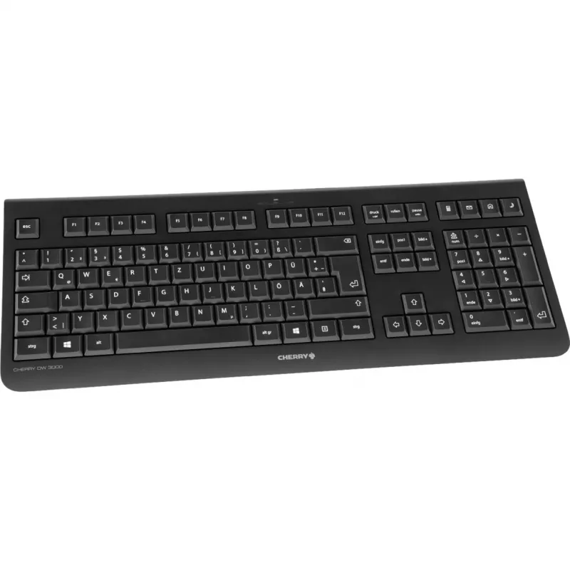 CHERRY DW 3000 klawiatura W zestawie mysz Uniwersalna RF Wireless QWERTZ niemiecki Czarny