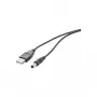 Kabel zasilający USB Renkforce RF-4079664 1 m, męski–męski DC 5,5 mm, 5 V, czarny