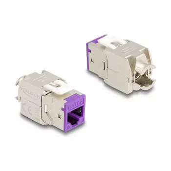 DeLOCK 88121 moduł keystone płaski fioletowy RJ-45 10 szt.