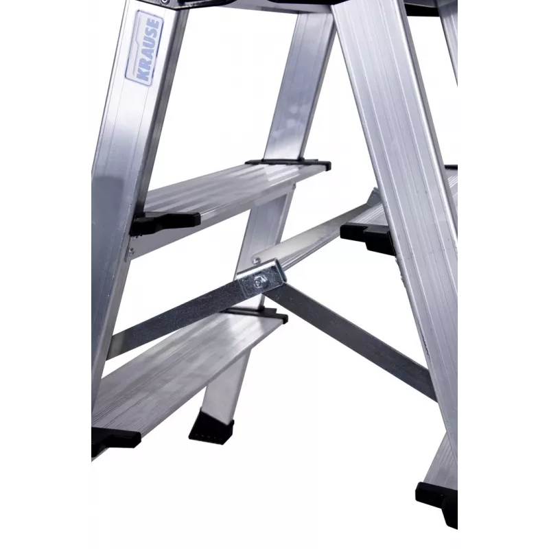 Stopień schodkowy Krause 126030 — aluminiowy, 3-stopniowy, maks. wysokość 65 cm, 6,1 kg, szerokość 500 mm