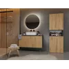 Szafka łazienkowa Top e Shop NEL 2K DK ANT/ART KP — grafit/dąb, wolnostojąca, 600×300×1740 mm, 3 półki
