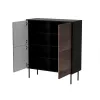 Cama 4D CORTINA komoda 102x40x118 czarny/orzech