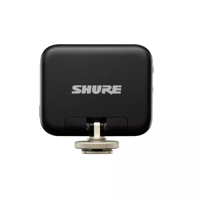 Bezprzewodowy odbiornik montowany na kamerze Shure MV-R-Z6 — 50–20000 Hz, zasięg 30 m, 12–15 V, 308×101×38 mm, 0,429 kg, czarny