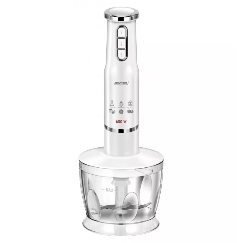 Blender ręczny MPM MBL 43 biały 600W z przystawkami