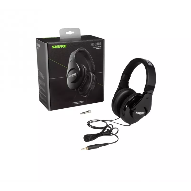 Shure SRH240A Słuchawki przewodowe pałąkowe Muzyka Czarne